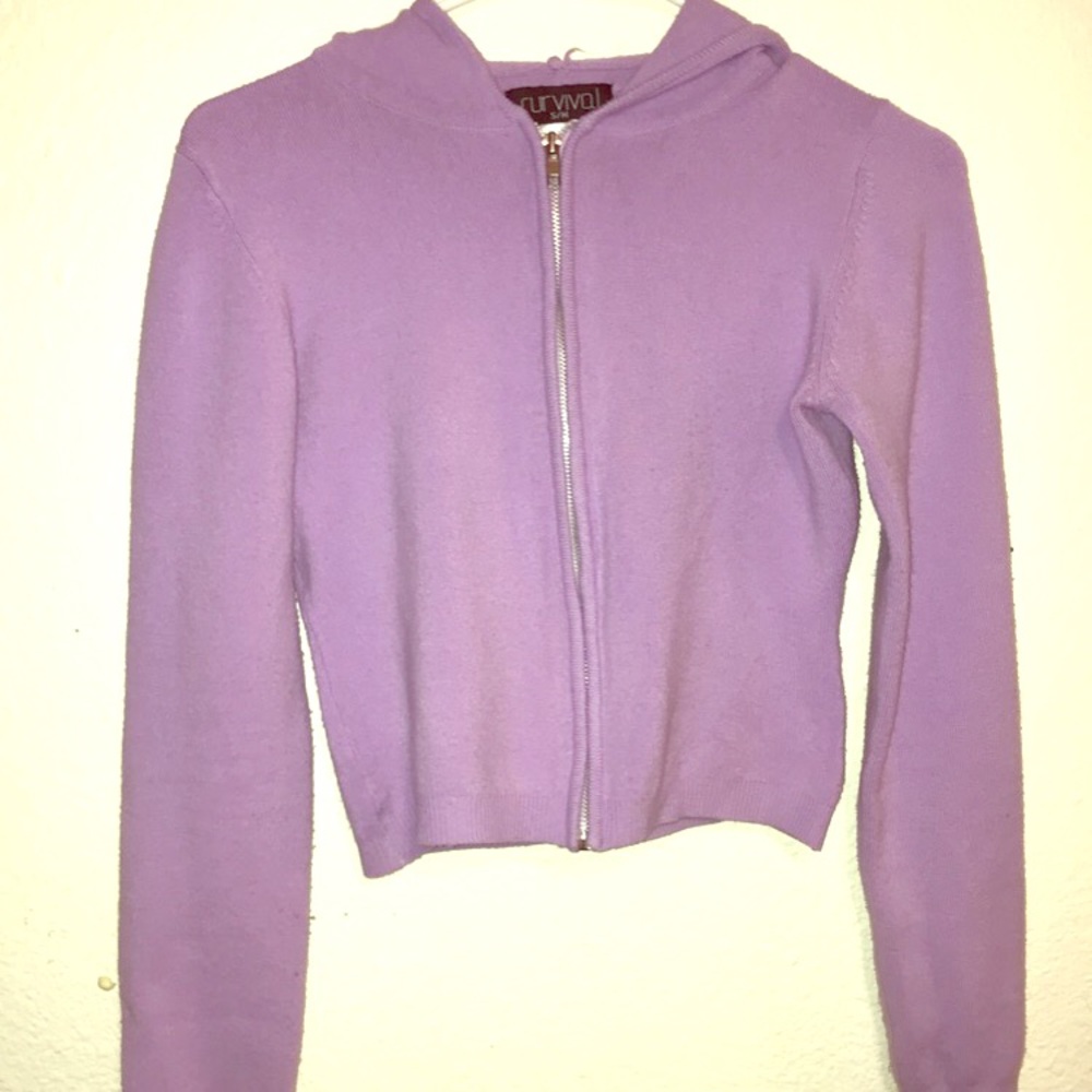 Light purple cropped hoodie